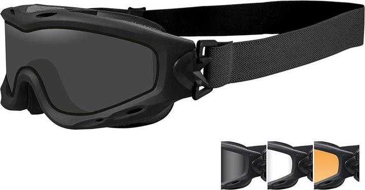 Wiley X WILEY-X Goggles SPEAR, grau/klar/helles orange (Matt Schwarz, Hellorange, Klar, Anthrazit)