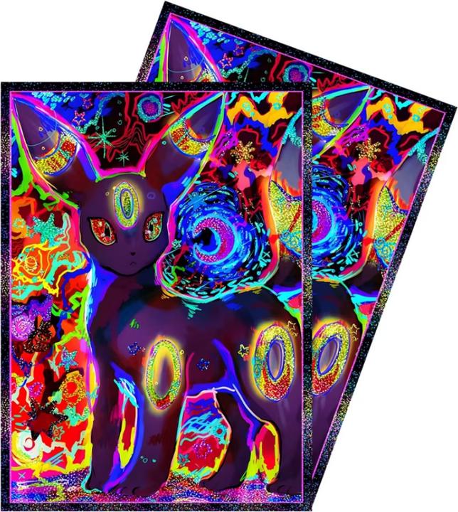 Tinisu Pokemon Karten Hüllen Premium 50x Nachtara Glitzer Sleeves TCG Umbreon