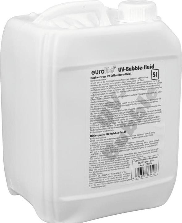 Produktbild Eurolite Seifenblasenfluid Blau 5 l (Seifenblasenmaschine)