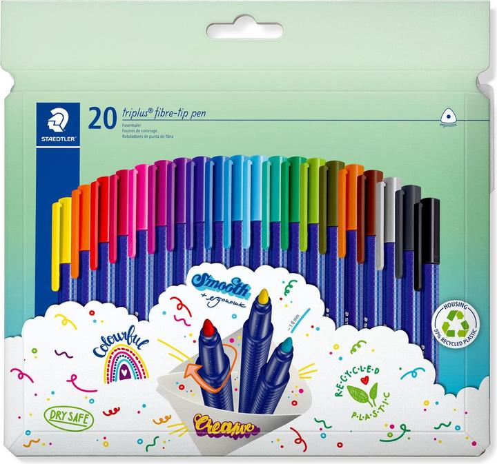 Productafbeelding Staedtler Fasermaler triplus color rPP 20St (Veelkleurig, 20 x)