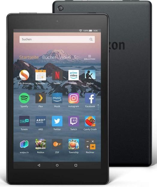 Amazon Fire HD 8 Tablet mit Alexa, 20,32cm (8 Zoll) HD-Display, 16 GB, Schwarz, mit... (8", 16 GB, Schwarz)