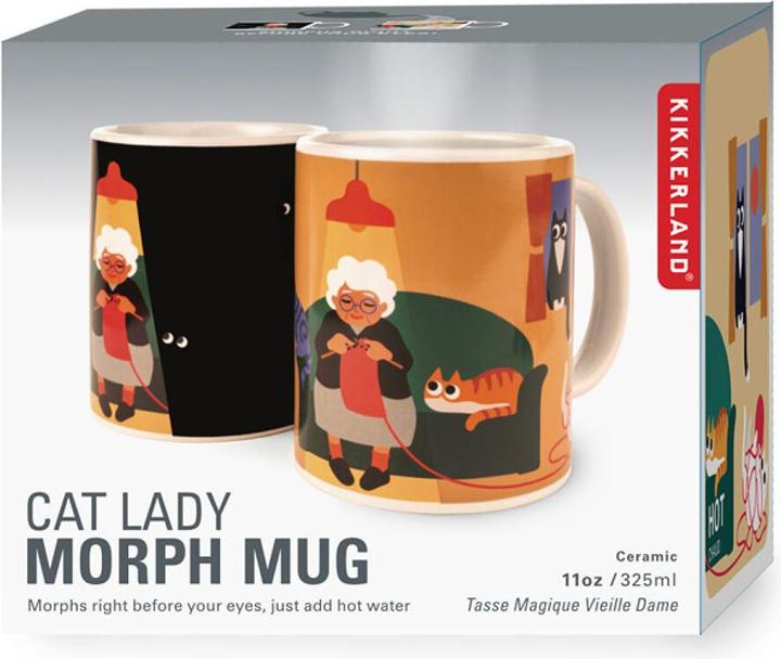 Actual product image Kikkerland Cat Lady Morph Mug (325 ml, 1 x)