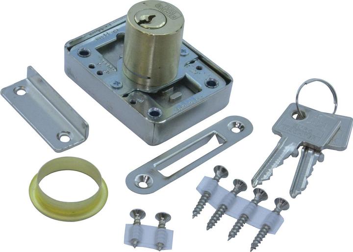Actual product image Burg Wächter MZ 23 cylindrical box lock, various sp., L 25 mm, polished brass