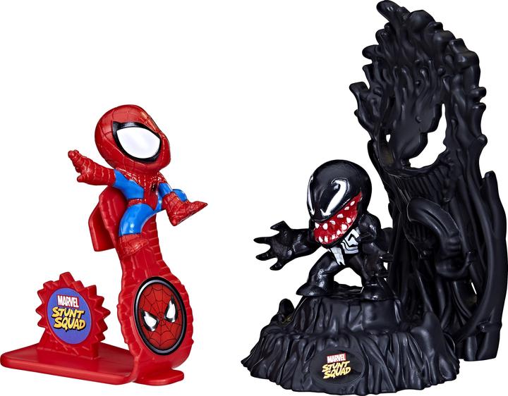 Image du produit Hasbro Stunt Squad Spider-Man vs. Venom Set de jeu avec des figurines de 3,5 cm de haut