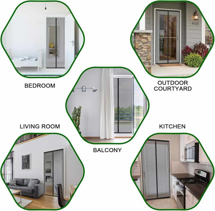 Immagine prodotto Mara Vital Zanzariera magnetica per porta terrazzo, con montaggio adesivo (210 x 90 cm)