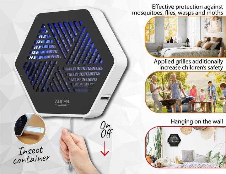Actual product image Adler Mosquito killer lamp UV AD 7939 8 W