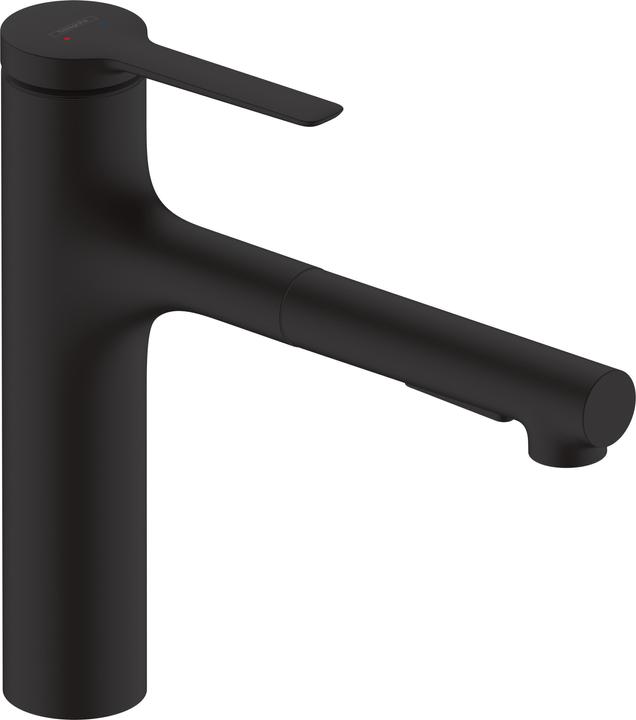 Actual product image hansgrohe Single lever kitchen mixer Zesis M33 ComfortZone 160, 2 jets matt black