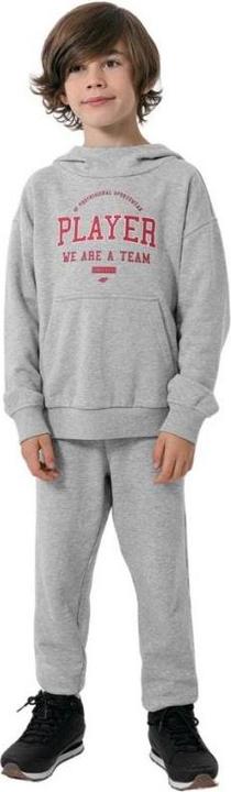 Produktbild 4F Bluza dla chłopca chłodny jasny szary melanż HJZ22 JBLM006 27M 158cm (27)