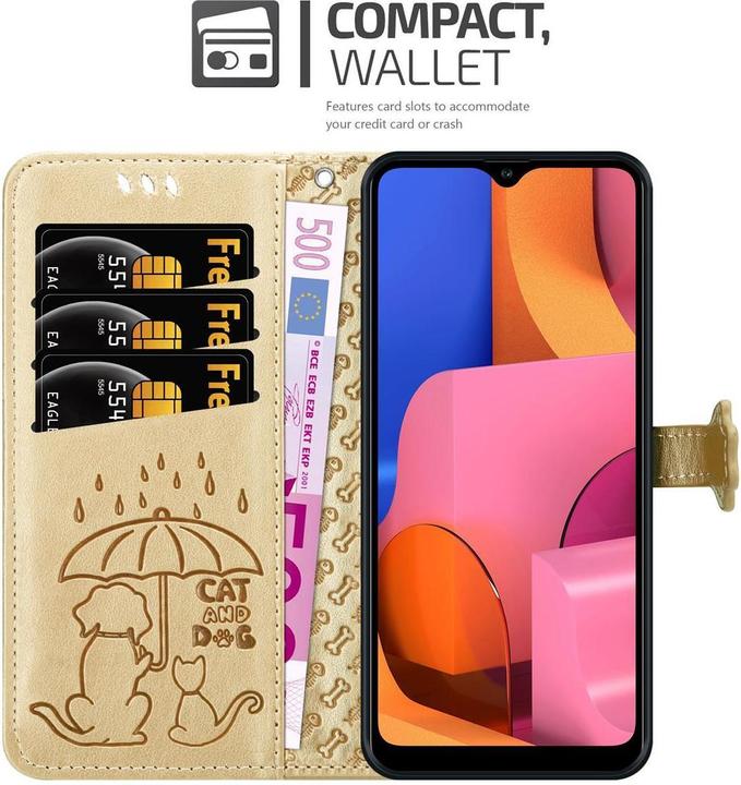 Produktbild Cadorabo Book Hunde & Katzen Cover (Samsung Galaxy A20s)