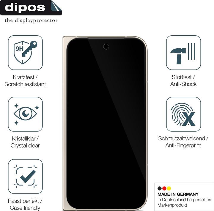 Produktbild Dipos Anti-Shock Displayschutz 9H (1 Stück, Google Pixel 9 Pro Fold)