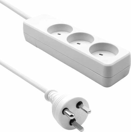 Actual product image MicroConnect 3-way Danish Power Strip 5m (3 x, CEE 7/3, 5 m)