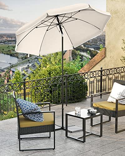Produktbild Songmics Sonnenschirm für Strand beige (1.60 m)