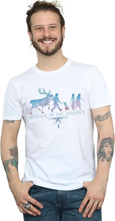 Actual product image Disney Mens Frozen 2 Believe In The Journey Silhouette T-Shirt (S)