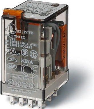 Actual product image Finder 55.34.9.024.5040 Plug-in relay 24 V/DC 7 A 4 changeover contacts 1 pc.