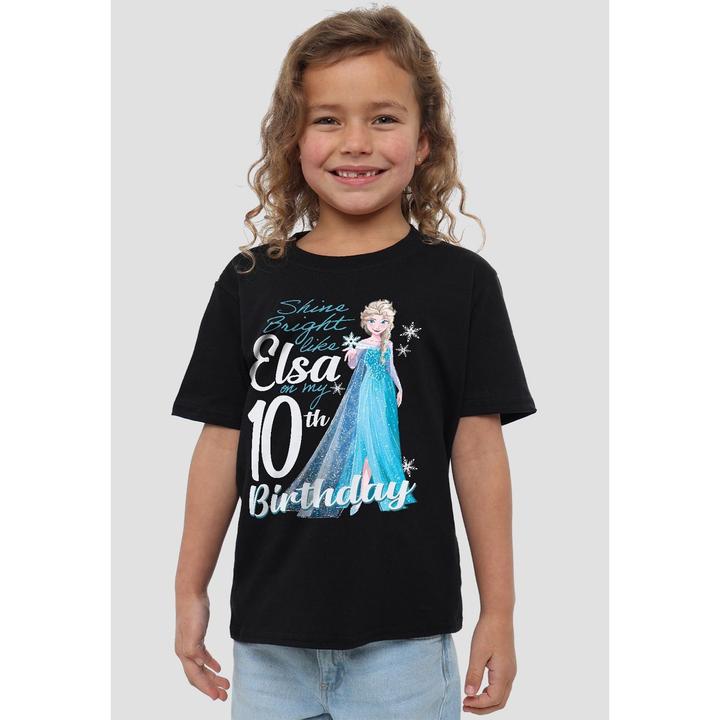 Immagine prodotto Disney Frozen Bright Like Elsa Maglietta 10° Compleanno Bambini (152, 158)