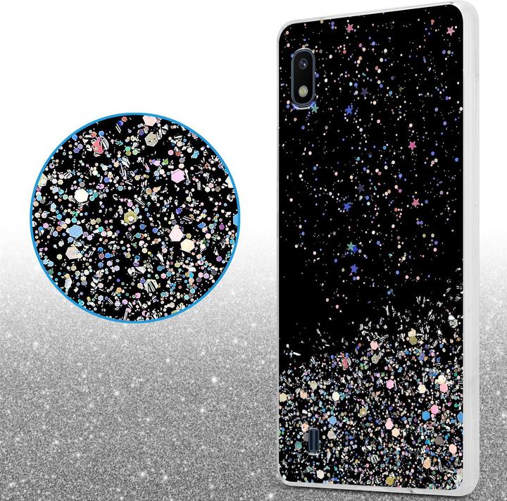 Actual product image Cadorabo TPU cover sparkling glitter (HTC One M10, Samsung Galaxy A10)