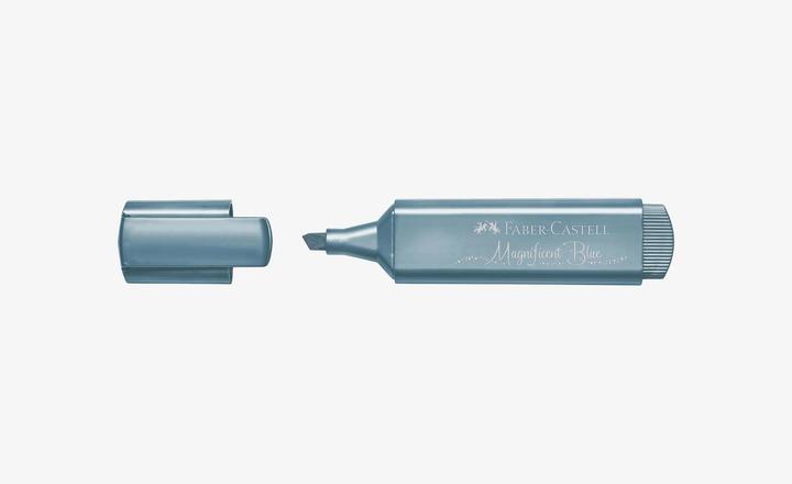 Immagine prodotto Faber-Castell METALLIC - Evidenziatore (Blu, 5 mm, 1 x)