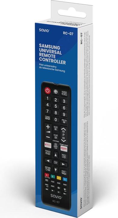 Produktbild Savio RC-07 Fernbedienung IR Wireless TV Drucktasten (Universal Fernbedienung, Miracast)