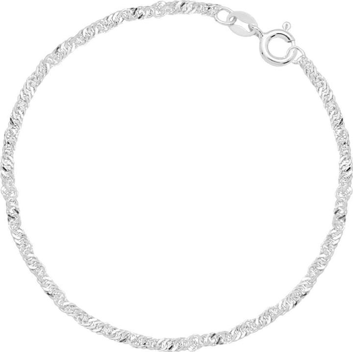 Candy Singapore bracelet 2.0 mm, 925 Sterling silver (18 cm, 925 Sterling silver)