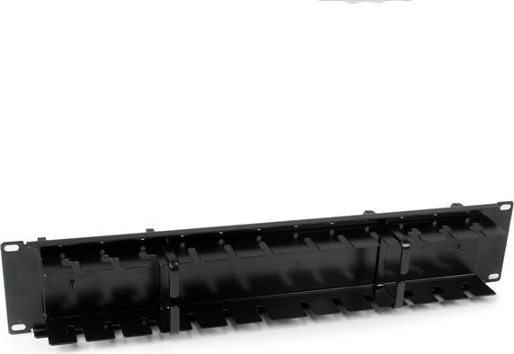 Produktbild StarTech 2 HE 19 Zoll doppelseitiges Rangierpanel / Kabelordner Kabelmanagement - Server Finger Kabelkanal