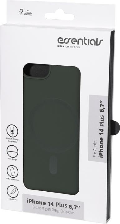 Produktbild Essentials iPhone 14 Plus Silicone Mag Back Cover - Green (Apple iPhone 14 Plus)