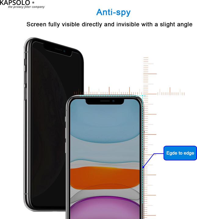 Actual product image Kapsolo Privacy Temp GLASS ScrProtec. KAP30418 Apple iPhone 13 mini (1 Piece, Apple iPhone 13 mini)