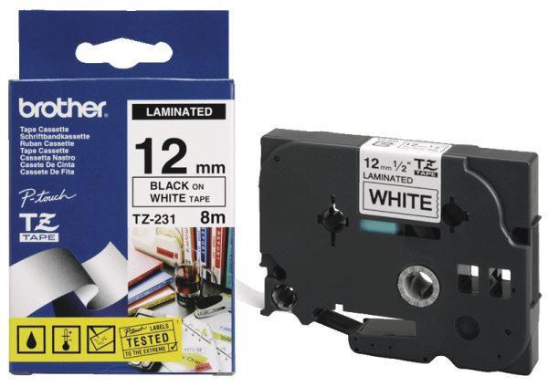 Immagine prodotto Brother TZe-231 (1.20 cm, Bianco, Nero)