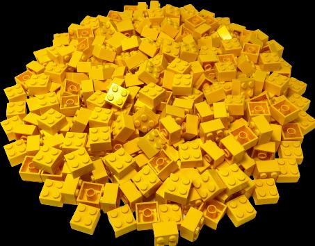 Immagine prodotto LEGO Mattoncini 2x2 giallo alto - Classic, Basic, City - Mattoncini gialli 3003 NUOVO! Lotto 100x (3003, LEGO Classic)