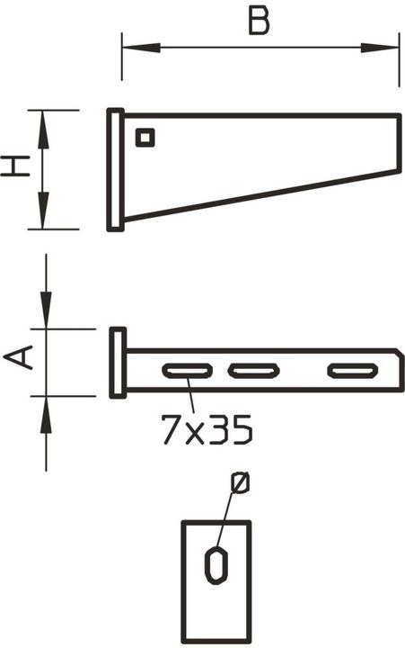 Produktbild OBO Bettermann OBO AW 55/101 FT 1010mm Wand-/Stielausleger (Diverse)