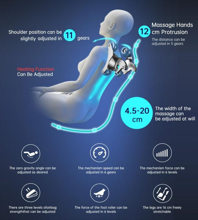 Produktbild NRG Wellness Massagestoel Ultima 3D Zwart