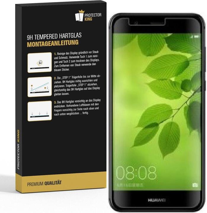Actual product image Protectorking 1x real tempered 9H armoured glass 3D CLEAR (1 Piece, Nova 2 Plus)