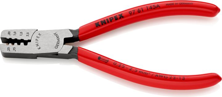 Knipex Krimptang voor adereindhulzen (145 mm)