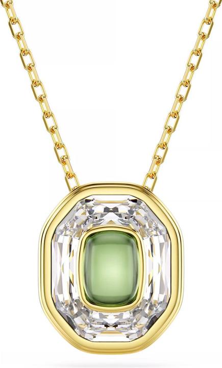 Image du produit Swarovski Chroma Halskette Oktagon Schliff Grün Gold