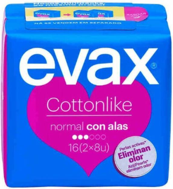 Immagine prodotto Evax COTTONLIKE compresas normal alas 16 uds (16 x, Assorbenti igienici)