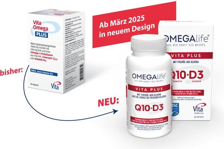 Immagine prodotto Omega-Life OMEGA Life Vita Plus Kaps Ds 90 (90 Pezzo/i, Pillole, 202 g)