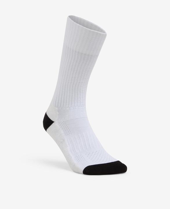 Kipsta Damen/Herren Handball Socken High - H500 1 Paar weiss/schwarz