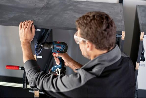 Actual product image Bosch Professional GSR 18V-55 cordless drill/driver (2x2.0Ah GAL 18V-40 L) (Rechargeable battery operated)