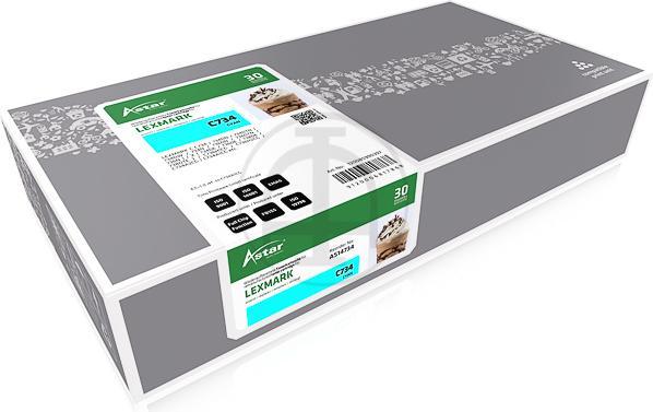 Actual product image Astar Cyan - compatible - toner cartridge - for Lexmark C734DN (C)