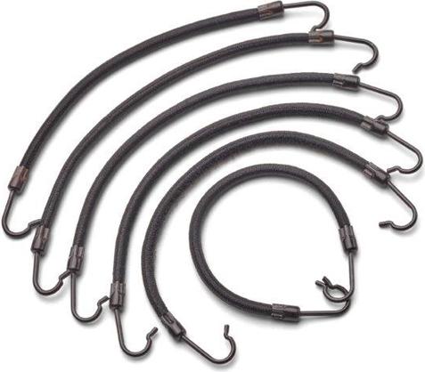 Immagine prodotto Trisa Elastici a treccia con gancio 12cm nero 6 pezzi. (Elastico per capelli)