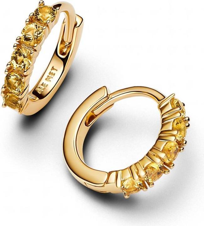 Actual product image Pandora Yellow Huggie Earring (Gold plated, Metal)