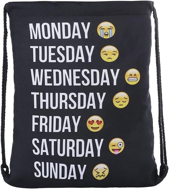 Produktbild JTI Klassische Kordelzugtasche mit Smiley-Motiv - Nr. 3