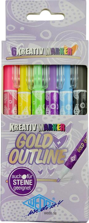 Produktbild Wedo Kreativmarker Outline (Mehrfarbig, 2 mm, 6 x)