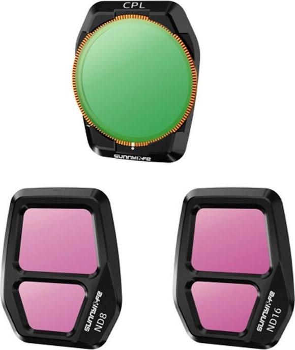 Image du produit Sunnylife A3S-FI925CPL adjustable lens filter, CPL+ND8+ND16 for AIR 3S 3pcs (Filtres pour drones, DJI Air 3s)