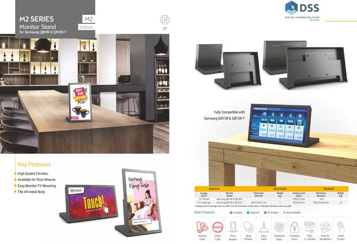 Produktbild DSS Tisch Monitor Rahmen, 13", schwarz / 3653