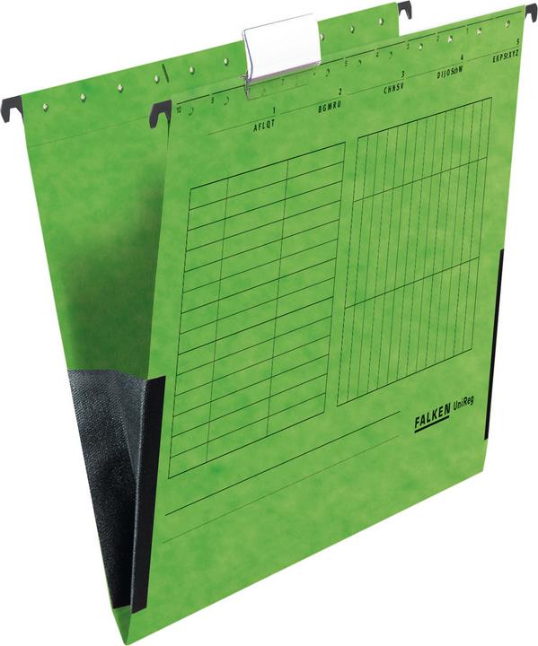 Produktbild Falken Hängetasche UniReg DIN A4 230g/m² Manilakarton recycelt grün 5 St./Pack. (A4, 5 x)