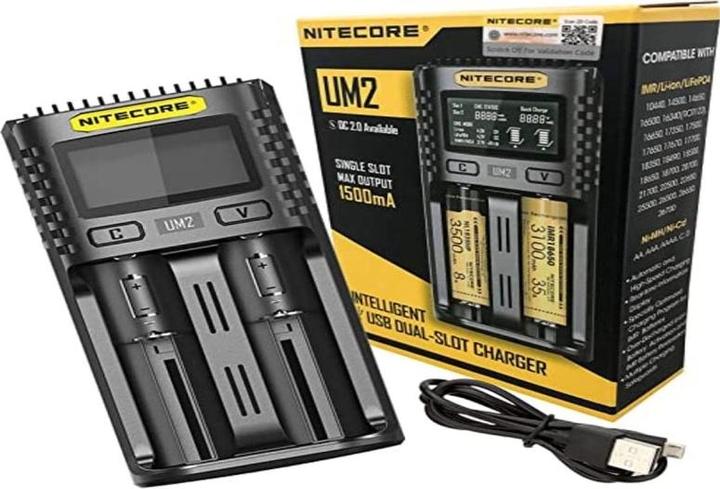 Image du produit Nitecore Chargeur USB UM2 (1 pcs, 14500, 16340, 18650, 26650, Chargeurs sans batterie)