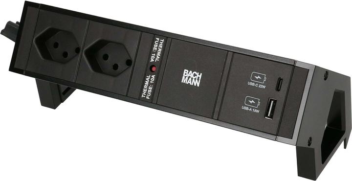 Bachmann Desk 2 (2 x, USB-A, USB-C, Typ 13, 0.20 m)