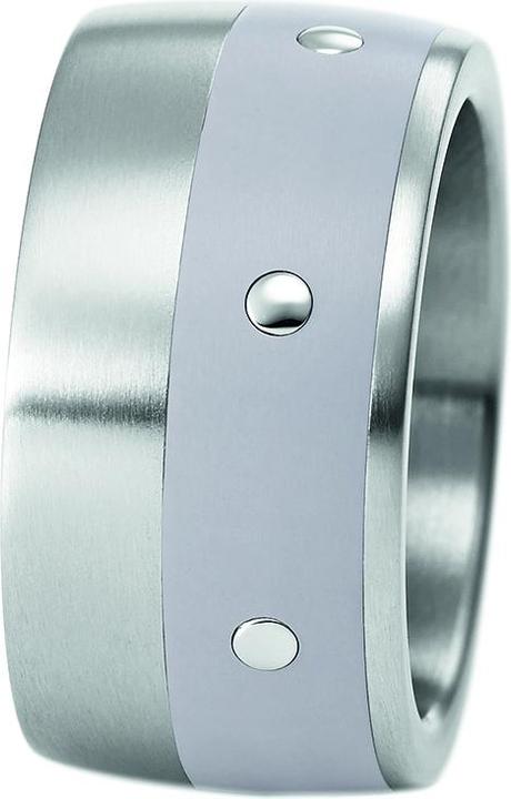 Actual product image Xen Band ring with ceramic grey 12 mm (67)
