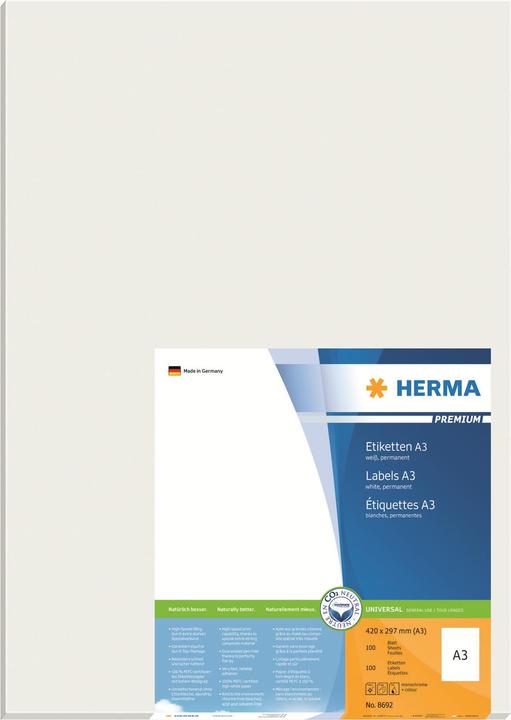 Produktbild HERMA Universal Etiketten A3