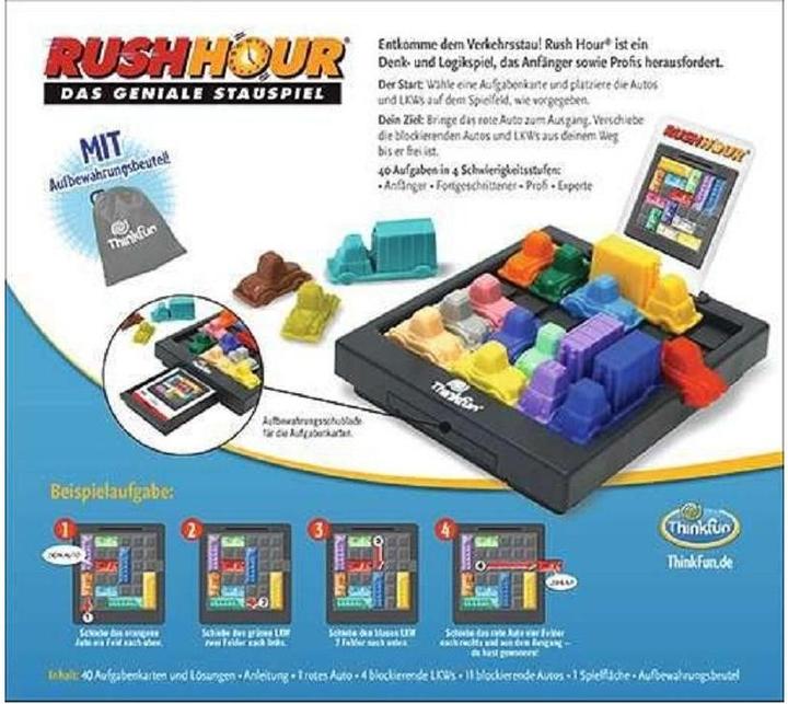 Image du produit Thinkfun Rush Hour - Le jeu d'embouteillage ingénieux (Français)